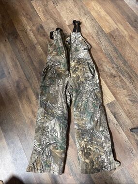 Kids Camo Bib Overalls - Realtree-Style Brown/Green